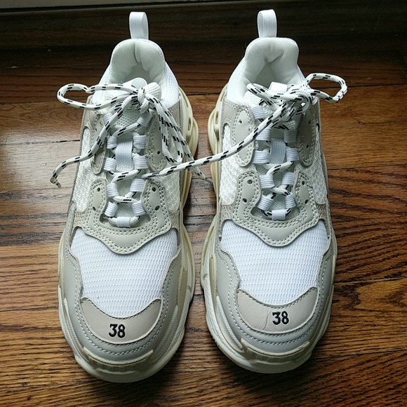 Balenciaga Shoes - Authentic Balenciaga Triple S Size 38 White
